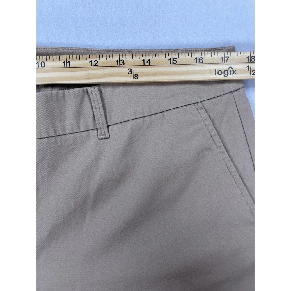 Talbots The Perfect Chino Curvy Tan Khaki Straight Leg Cotton Pants Womens 14